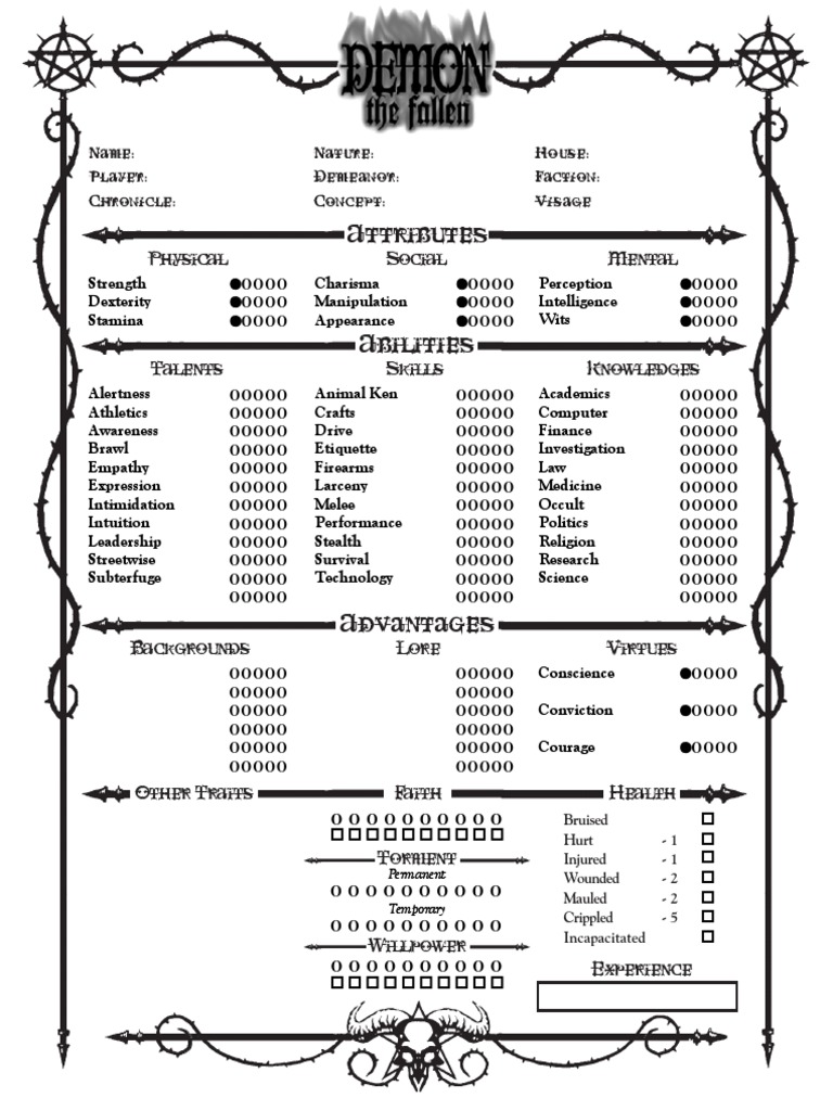 Character Attributes and Backgrounds Guide | PDF