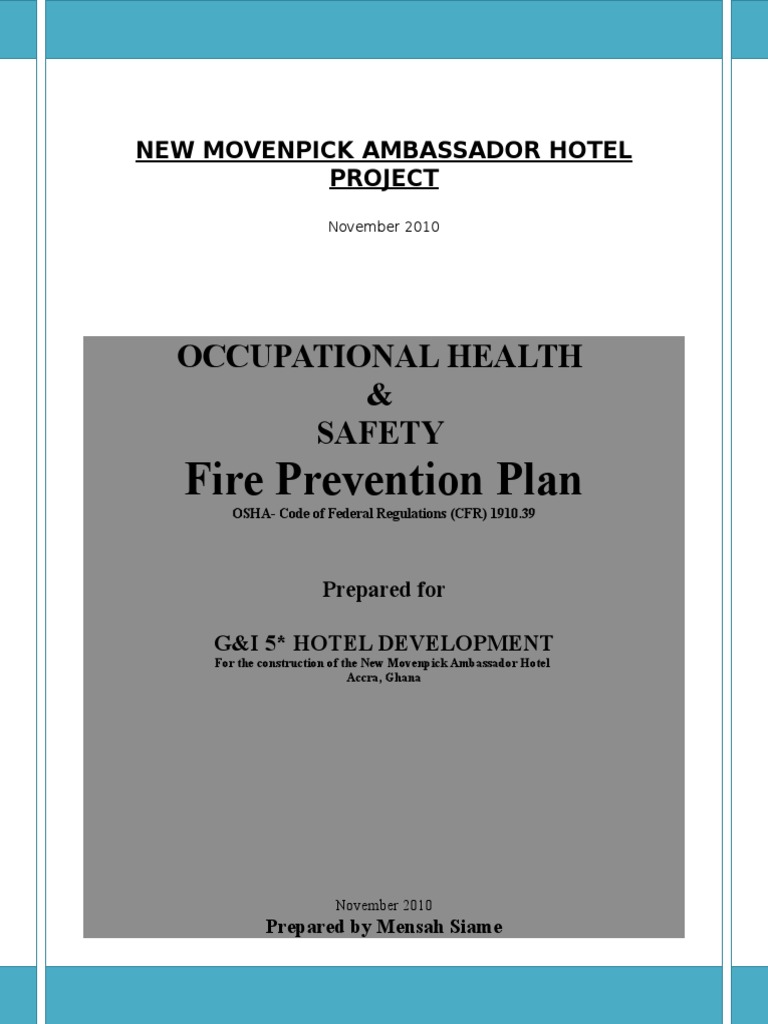 Fire Prevention Plan PDF Fire Safety Flammability