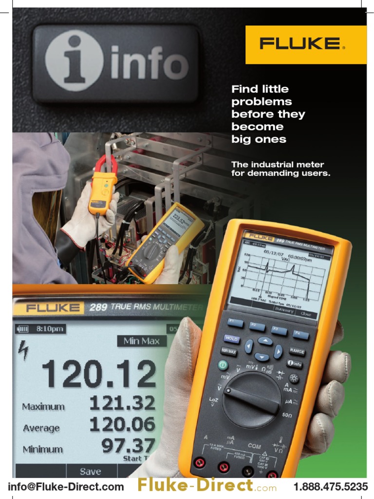 Fluke 289 Multimeter Datasheet PDF Hertz Electrical Resistance