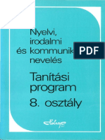 Tanítási Program 8. Osztály. Nyelvi, Irodalmi És Kommunikációs Nevelés.