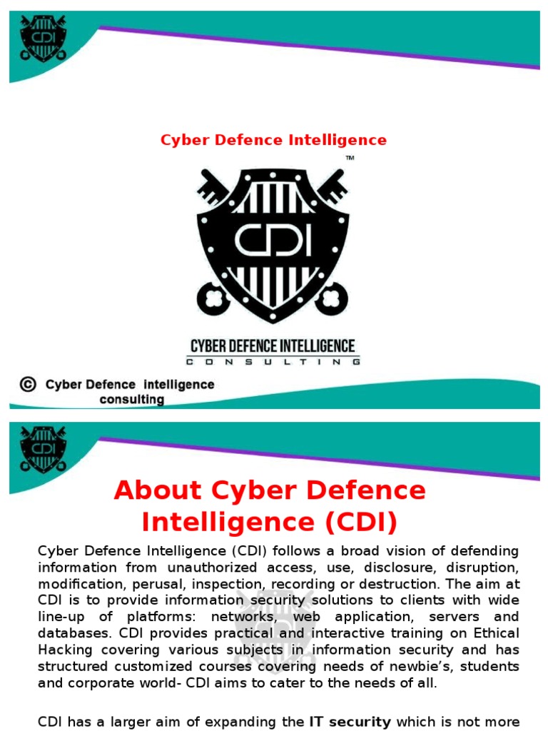 Cyber Defence Intelligence Training Overview | PDF | Security Hacker ...