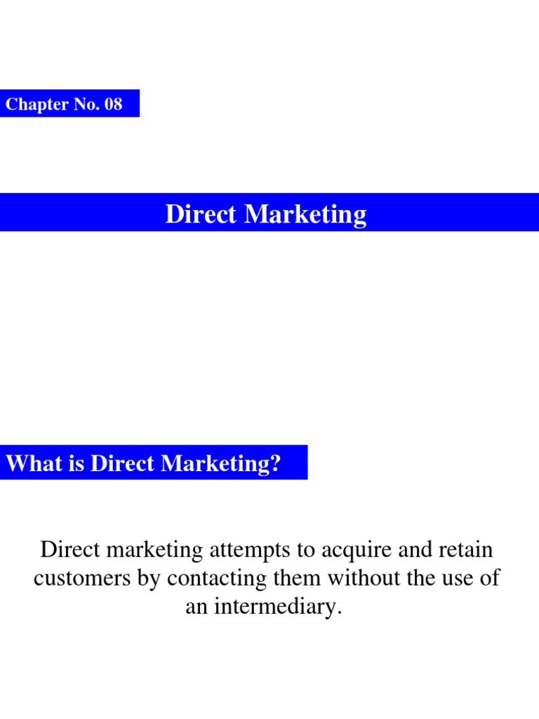 Direct Marketing Strategies and Objectives | PDF | Career & Growth ...