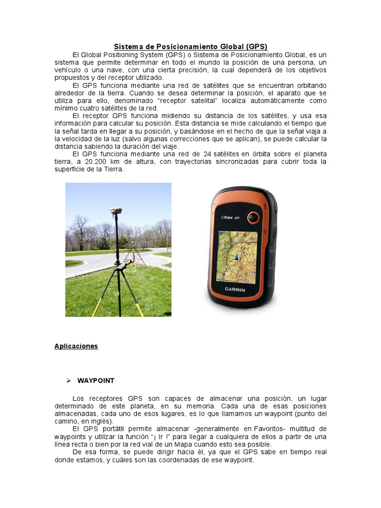 GPS TP11 | PDF | Sistema de Posicionamiento Global | Informática y ...