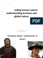 Understanding Human Nature Understanding Business and Global Nature