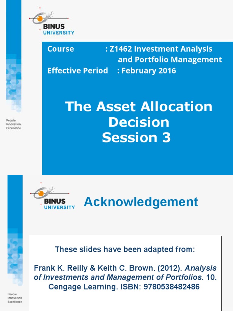Asset Allocation in Investment Management | PDF | Capital Gains Tax ...