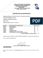 Certificado de Inscripción