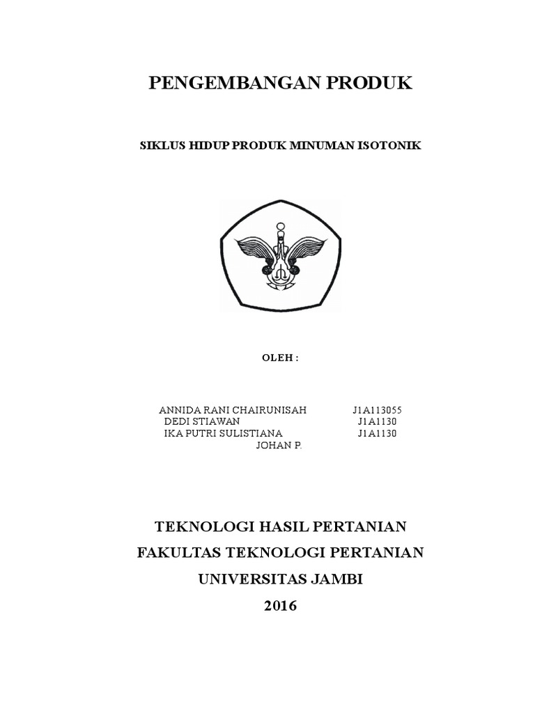 Siklus Hidup Produk Minuman Isotonik