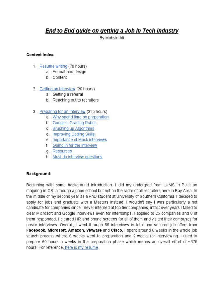 Tech Job Search Success Guide | PDF | Recruitment | Résumé