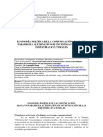 Economia Politica de La Comunicacion Paradigma