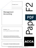 13163764 ACCA F2 Management Accountant Solved Past Papers 0107