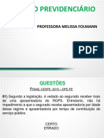 Exercicios Com Gabarito 5 Inss 2015 Cespe Direito Previdenciário