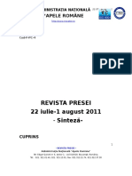 Revista Presei 22 Iulie