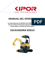 Instrucciones Mini Excavadora Kipor Kdg15