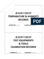 Temparature & Humidity Records: Radio Shop