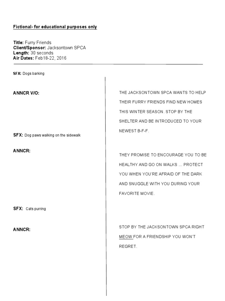 30 Sec Radio Psa Pdf Cats Felids