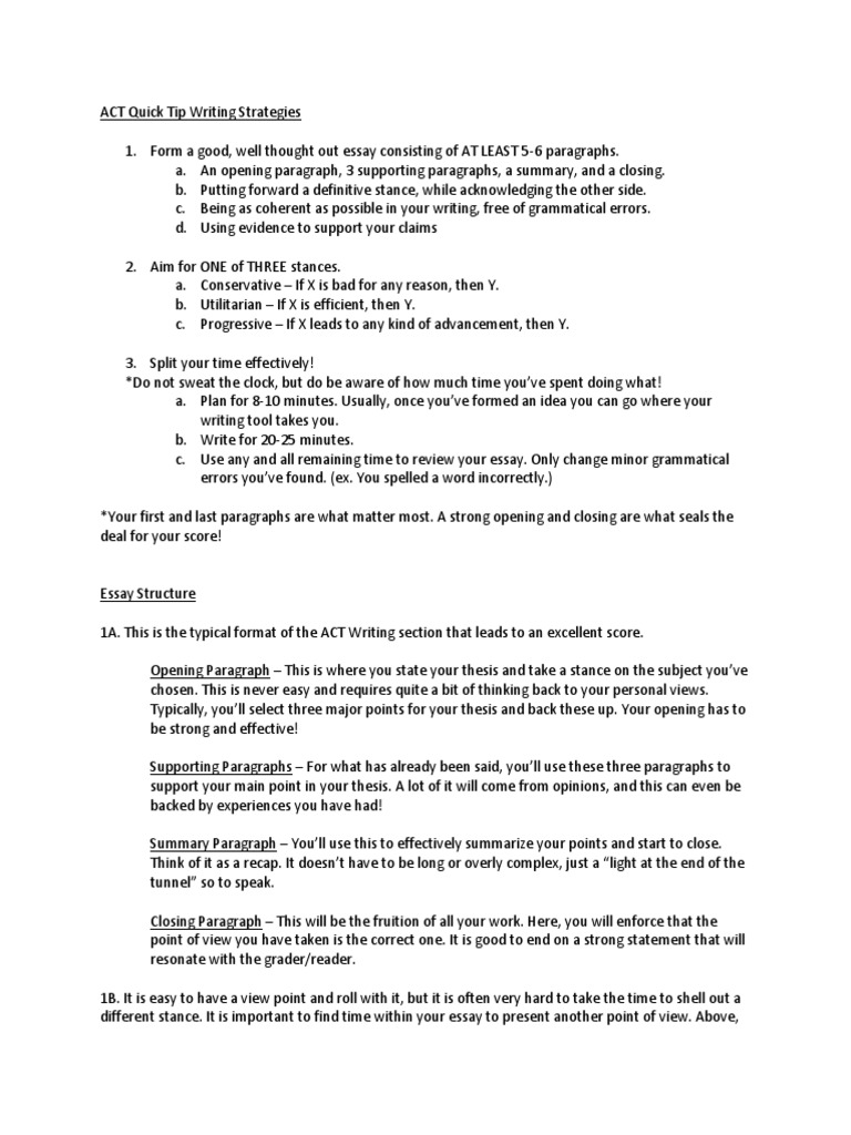 strong argumentative essay
