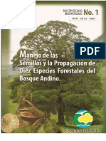 Manejo de Semillas y La Propagacion de Diez Especies Forestales Del Bosque Anino