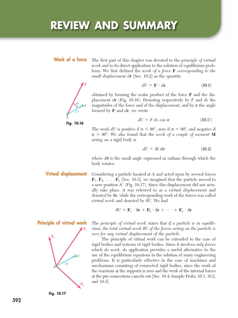 Principle of Virtual Work Explained | PDF | Force | Physics