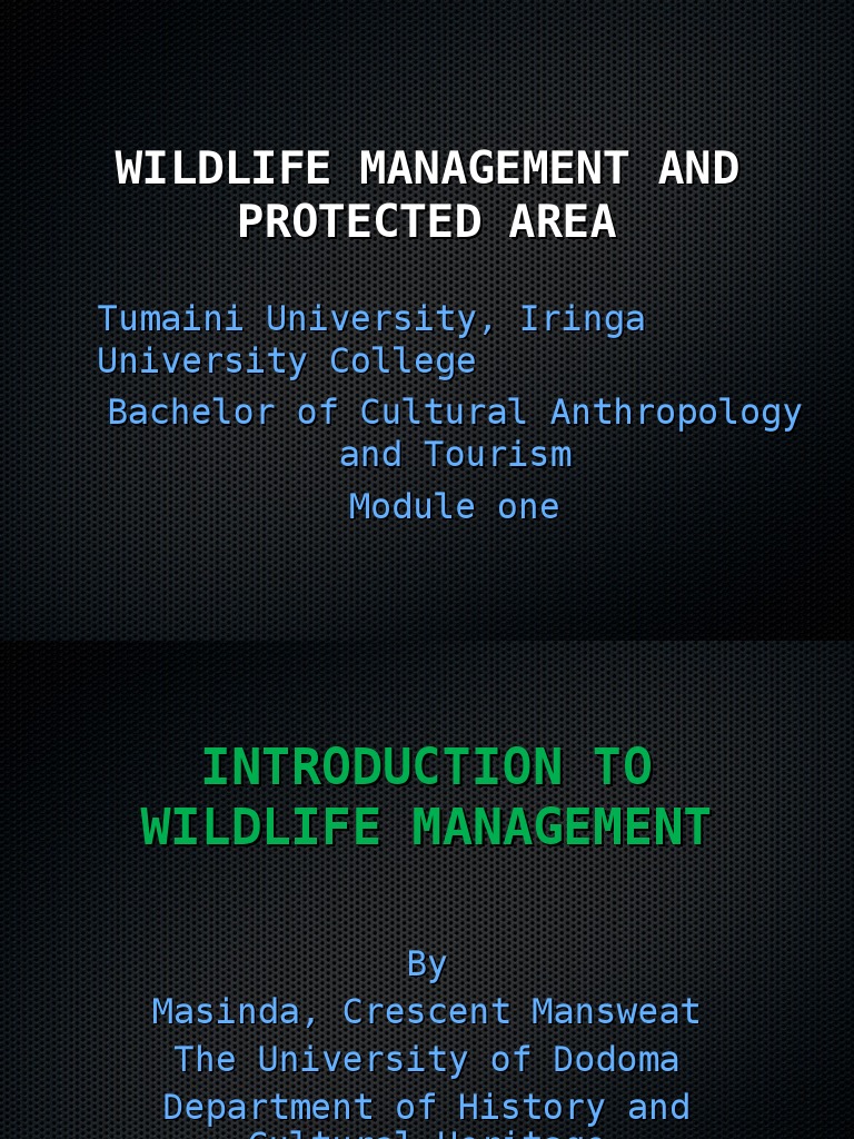 WHAT IS A WILDLIFE MANAGEMENT AREA intelligence overview