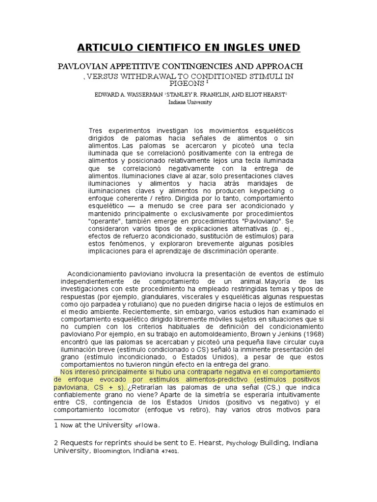Articulo Cientifico en Ingles Uned Traducido | PDF | Aves | Comportamiento