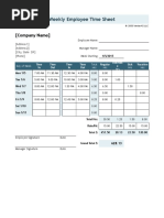 Employee Timesheet With Breaks