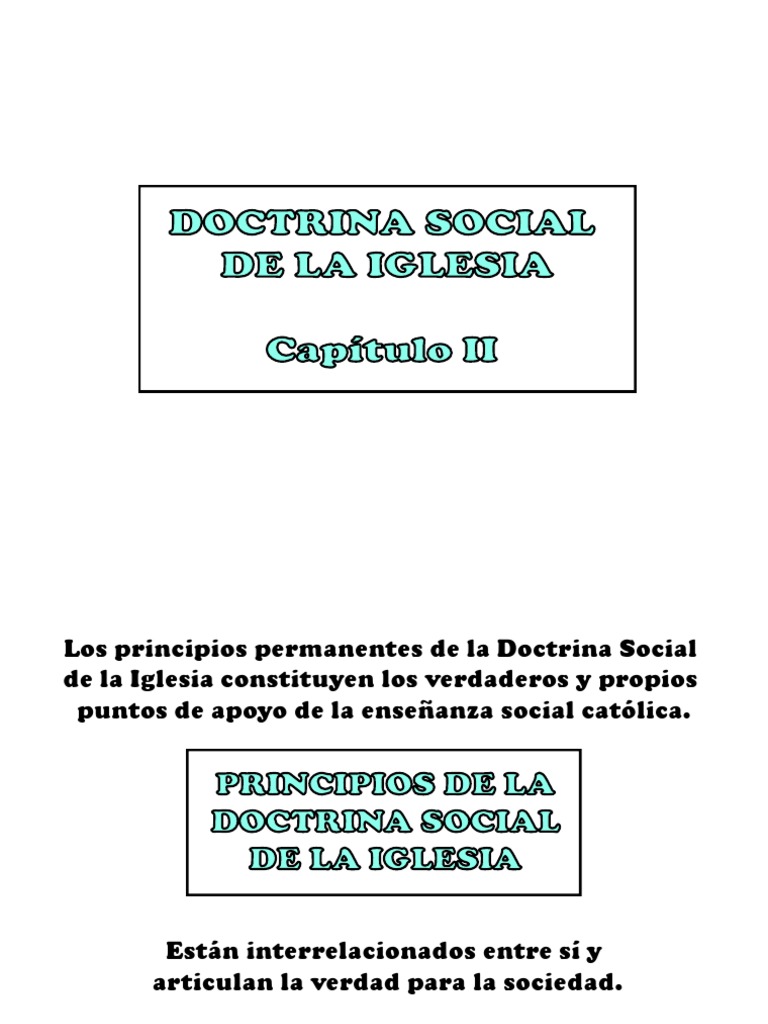 Principios y Valores de La Doctrina Social de La Iglesia | PDF ...