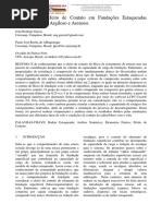 Avaliação do Efeito de Contato em Fundações Estaqueadas Assente em Solo Argiloso e Arenoso