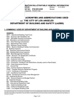 List of Common Acronyms and Abbreviations Used by the City of Los Angeles Department of Building and Safety (Ladbs) Ib p Gi2014 023