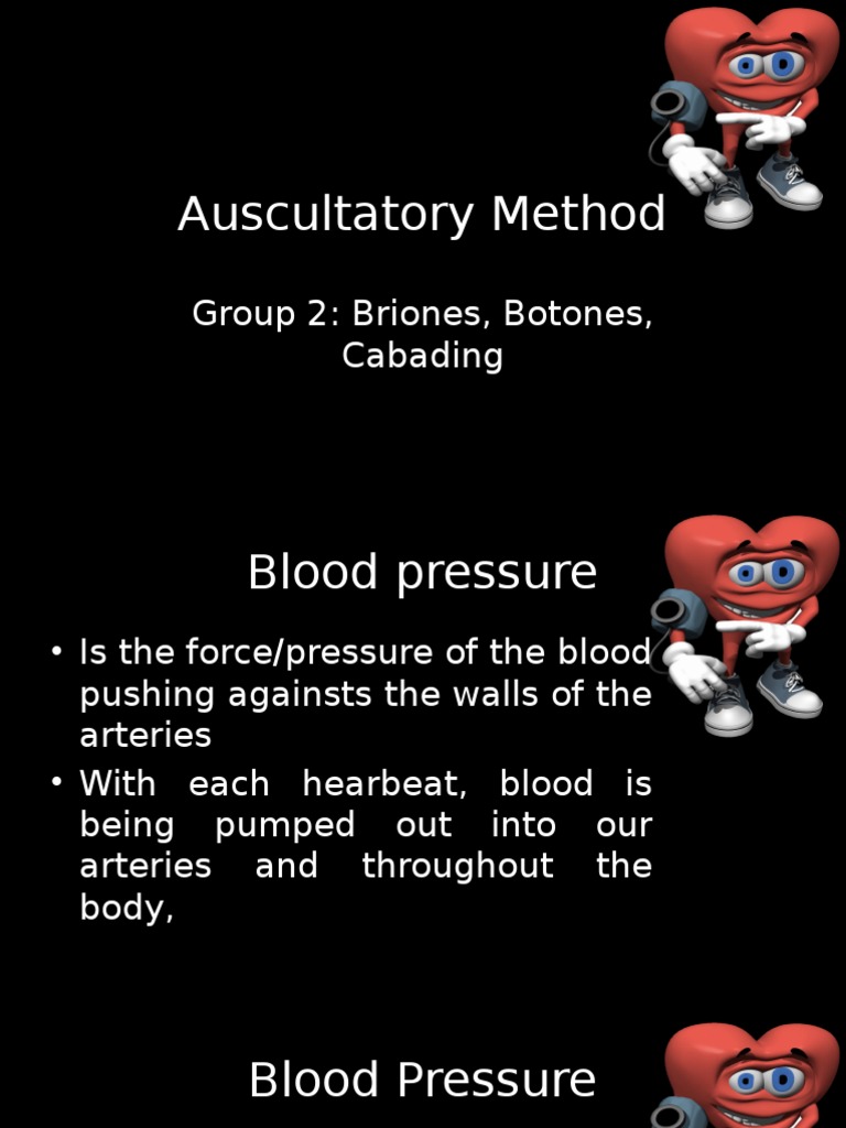 Auscultatory Method Blood Pressure Cardiovascular System