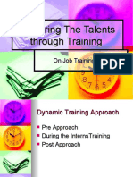 Summer Training or On Job Training