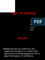 Types of Sampling: Nasrullah Batch 2 Sem 2 IMK