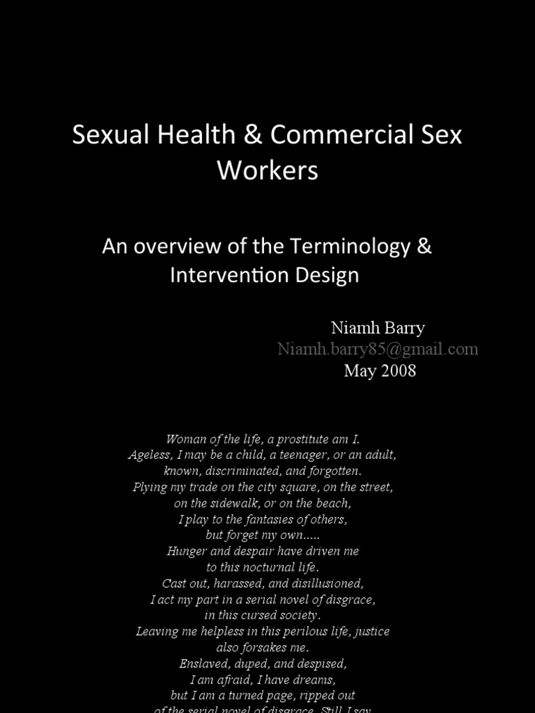Commercial Sex Workers An Overview of The Terminology and  