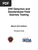 SFST Participant Guide Manual 2013 (NHTSA)