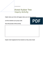 Rainforest Rubber Tree Inquiry Activity