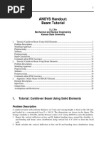 ANSYS Handout: Beam Tutorial