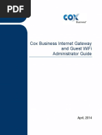 Cox Business Internet Gateway Guest WiFi Administratior Guide