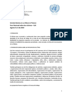 Informe del foro nacional sobre los derechos de las víctimas