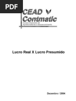 Contabilidade - Lucro Real X Lucro Presumido