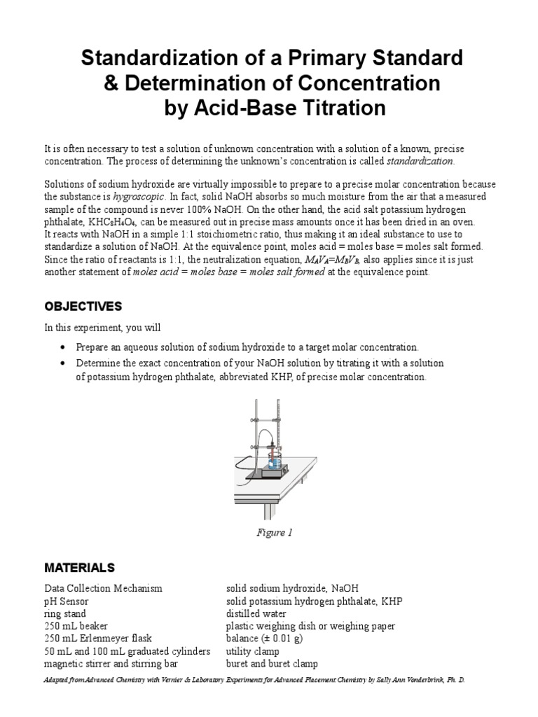 06 and 07 Standardization of NaOH and Acid Base Titration (1