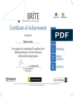 Brite Certificate of Achievement