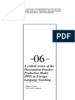 A Critical Review of the Presentation Practice Production Model in FLT