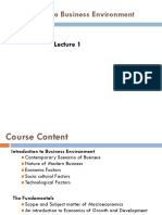 Introduction to Business Environment Lecture 1