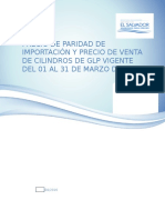 Precio Ppi y Precios de Mercado - Marzo 2016