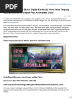 Pengiriman Jadwal Sholat Digital Ke Masjid Nurul Iman Tanjung Lapang Kab.malinau Barat Prov.kalimantan