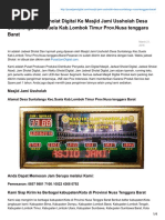 Pengiriman Jam Sholat Digital Ke Masjid Jami Ussholah Desa Suntalangu Kec.suela Kab.lombok Timur ProvNusa Tenggara Timur