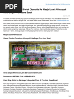 Pengiriman Waktu Sholat Otomatis Ke Masjid Jami Al-Inaayah Kota Bogor Prov.jawa Barat