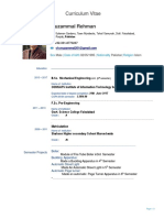Muzammal Rehman: Curriculum Vitae