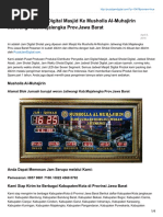 Pengiriaman Jam Digital Masjid Ke Musholla Al-Muhajirin Jatiwangi Kab.majalengka Prov.jawa Barat