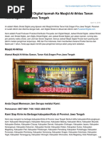 Pengiriman Jadwal Digital Iqomah Ke Masjid Al-Ikhlas Tanon Kab.sragen Prov.jawa Tengah