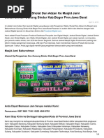 Pengiriman Waktu Sholat Dan Adzan Ke Masjid Jami Baiturrahman Gunung Sindur Kab.bogor Prov.jawa Barat